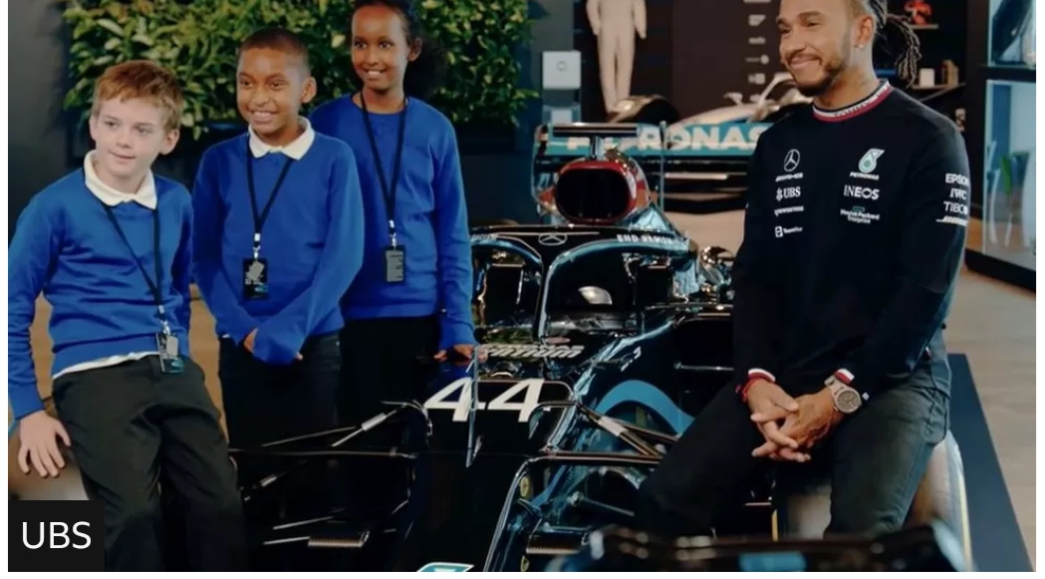 During the Mercedes HQ visit, Lewis Hamilton surprised the students at Camden.